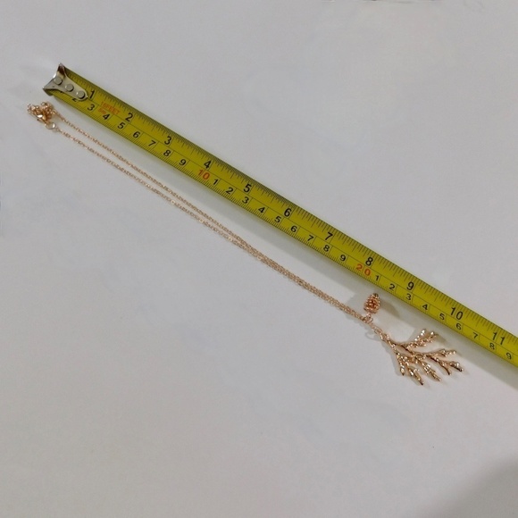 NEW Rose Gold Pinecone Pine Bough Pendant Necklace Nature Outdoors Trees - Picture 6 of 7